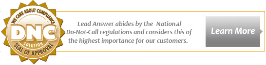 Lead Answer Mortage Lead Company abides by the national DNC